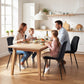 Dining Chairs Set of 4, Upholstered Dining Room Chairs with Steel Legs, Modern Kitchen Chair for Dining Room, Black