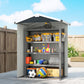 4.4' x 3' Outdoor Storage Shed with Double Doors, Metal Garden Shed for Backyard Patio
