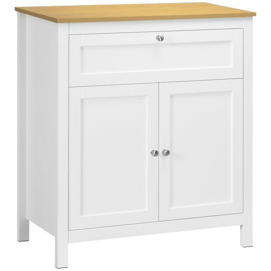 Sideboard Buffet Cabinet with Drawer and Doors - White