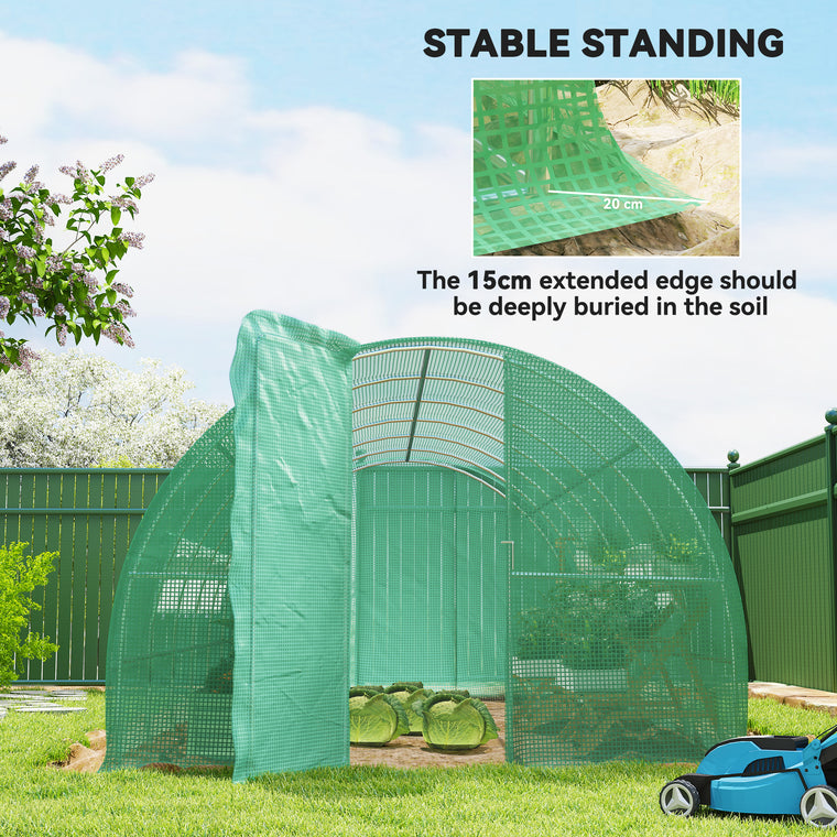 20' x 10' x 6.6' Green Heavy Duty Tunnel Greenhouse