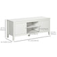 Modern TV Stand for TVs up to 55", TV Bench with Storage Cupboards and Shelves, 47.2" x 16.7" x 19.7", White