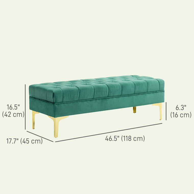 Tufted Upholstered Entryway Shoe Bench