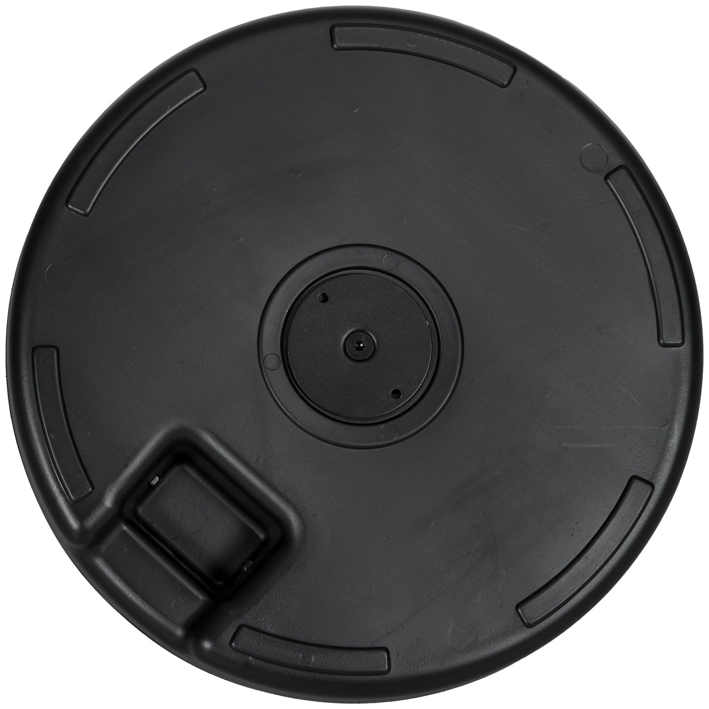 Umbrella Base, Heavy Duty Fillable Base Holder with Steel Pole, Round Parasol Stand for Patio, Outdoor, Backyard, Black