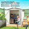 6.5' x 4' Metal Garden Shed with Lockable Doors - Silver-White