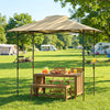 5' x 8.5' Grill Gazebo with 2 Shelves and Carry Bag