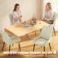 Set of 4 Upholstered Kitchen Chairs, Modern Dining Chairs with Diamond Tufting and Steel Legs for Dining Room, Cream White