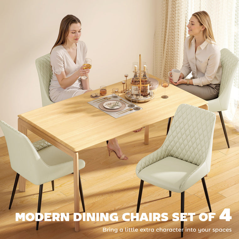 Tufted Upholstered Dining Chairs Set of 4