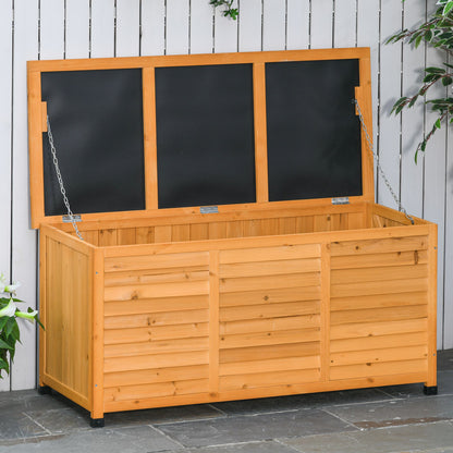 75 Gallon Wood Deck Box Bench with Weather-Fighting Finish