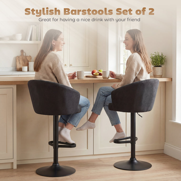 Adjustable Swivel Bar Stools Set of 2