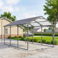 10 x 15ft Metal Carport, Heavy-Duty Carport Canopy with Reinforced Steel Frame & Roof, All-Weather Protection
