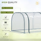 138"x39"x32" Transparent PVC Mini Tunnel Greenhouse Garden Green Grow Shed Portable Plant Flower Warm House Steel Frame Zipped Doors