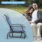 3PCs Gliding Rocking Chair & Bistro Tea Table Set, Grey