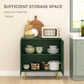Modern Kitchen Storage Cabinet, Sideboard Buffet Cabinet with Adjustable Shelves and Metal Legs for Kitchen, Green