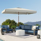 Patio Umbrella 118.1" x 78.7" Outdoor Parasol UV50+ Protection in White