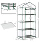 Portable Greenhouse with 4 Tier Shelves Outdoor Hot House, Steel Frame, PVC Cover, 28" x 20" x 63", Transparent