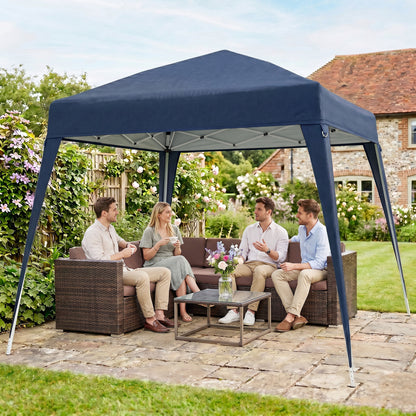8' x 8' Blue Pop-Up Party Tent with Carrying Bag