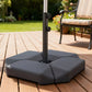 4PCs Cantilever Umbrella Base Weights for Offset Banana Parasol, HDPE Water or Sand Filled Patio Umbrella Weights