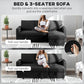 83" Pull-Out Sleeper Sectional with Storage Chaise - Black