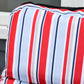 Set of 2 Garden Sun Lounger, Outdoor Reclining Seat Cushioned Seat, Foldable Adjustable Recliner, Grey and Red