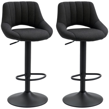 Swivel Counter-Height Bar Stools Set of 2 - Black