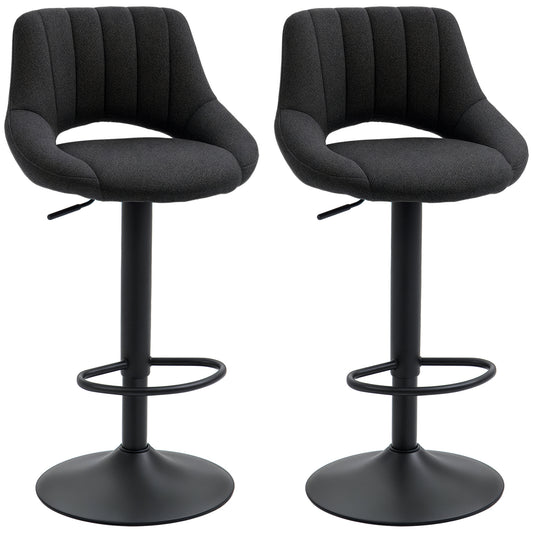 Swivel Counter-Height Bar Stools Set of 2 - Black