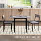 Foldable Dining Table Set for 2, Drop-Leaf Kitchen Table with 2 Chairs for Apartments and Studios, Natural