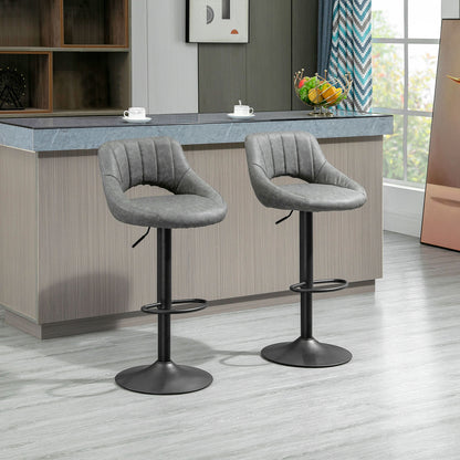 Swivel Counter Height Bar Stools Set of 2 - Grey