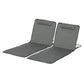 Set of 2 Sun Lounger Beach Mat Folding Lounge Chair Mat with Adjustable Back Steel Frame Head Pillow Carry Bag Grey