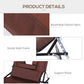 Folding Chaise Lounge Chair, Reclining Beach Tanning Chair with Face Hole, Pillow, 4-Position Adjustable Lay Flat Sun Lounger, Steel Frame for Outdoor Patio Pool, Brown