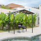 8' x 5' Hardtop Grill Gazebo Aluminium BBQ Canopy Gazebo Outdoor Canopy with Side Shelves