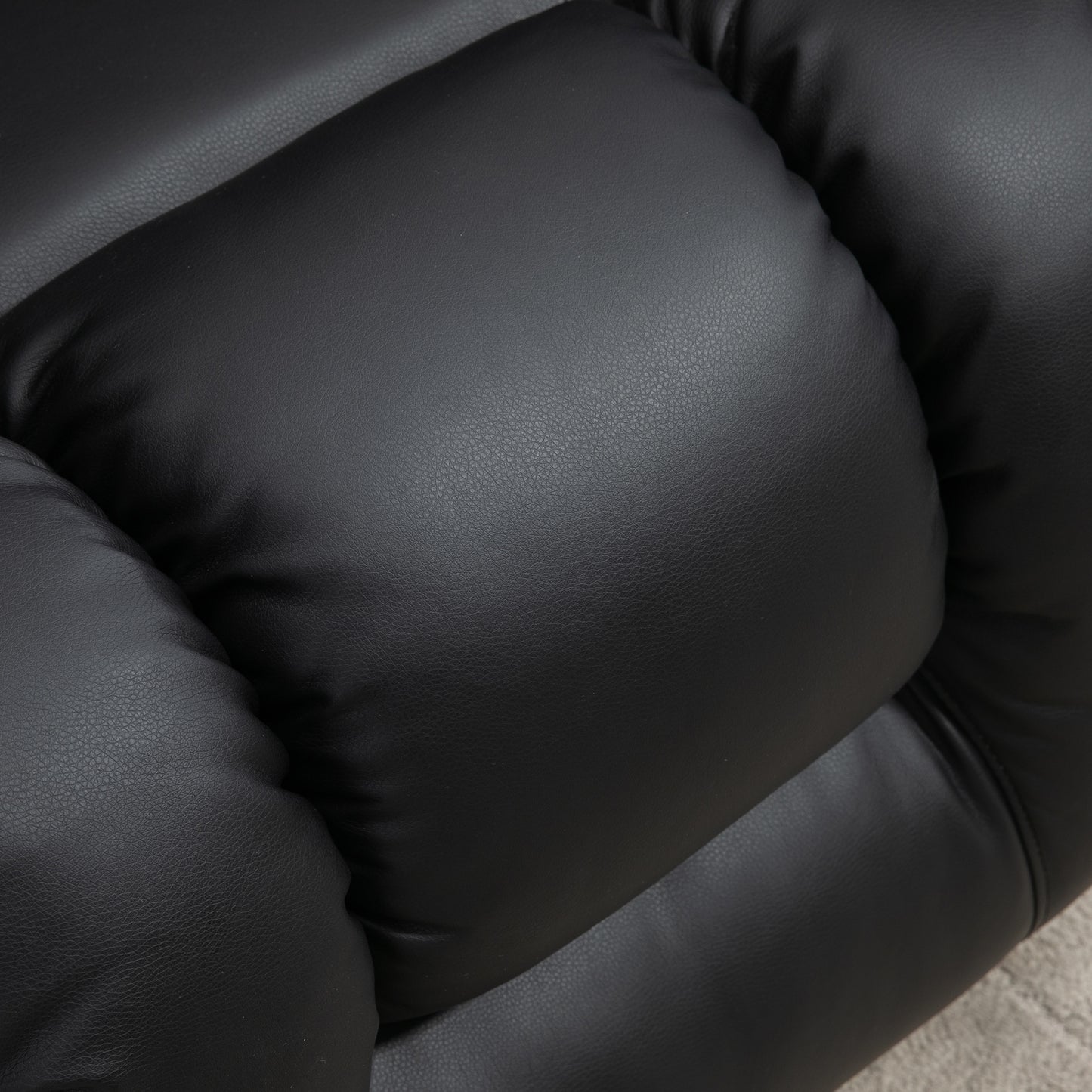 Power Lift Recliner Chair for Elderly, PU Leather Electric Recliner Chair with Footrest, Remote Control, Side Pockets and Cup Holders for Living Room, Black