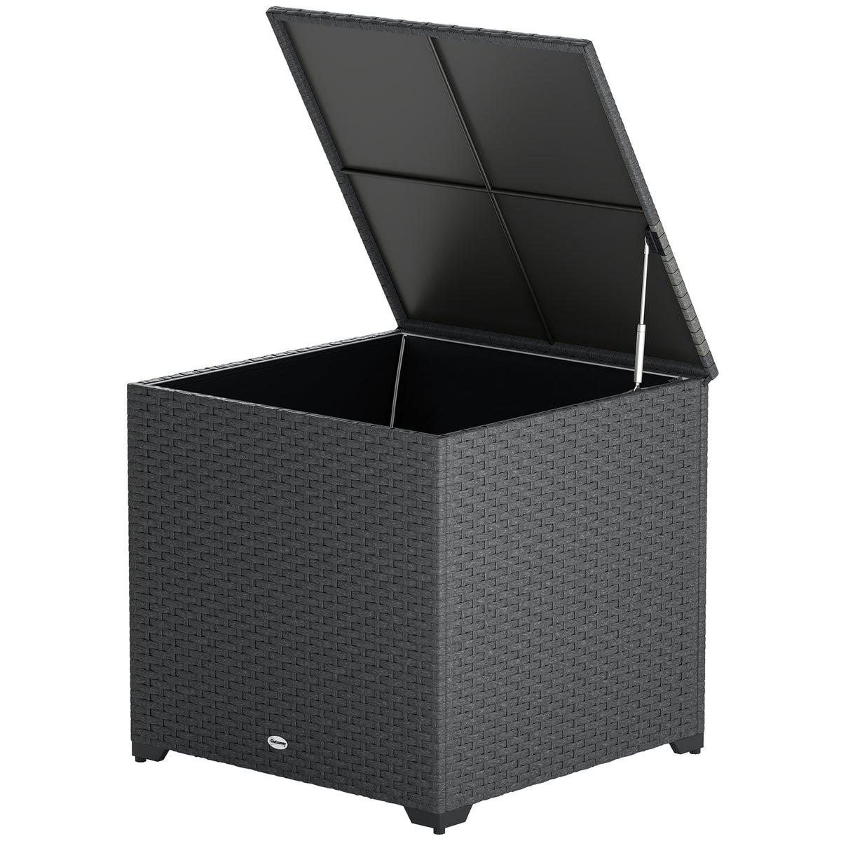 67-Gallon Rattan Deck Box with Waterproof Liner