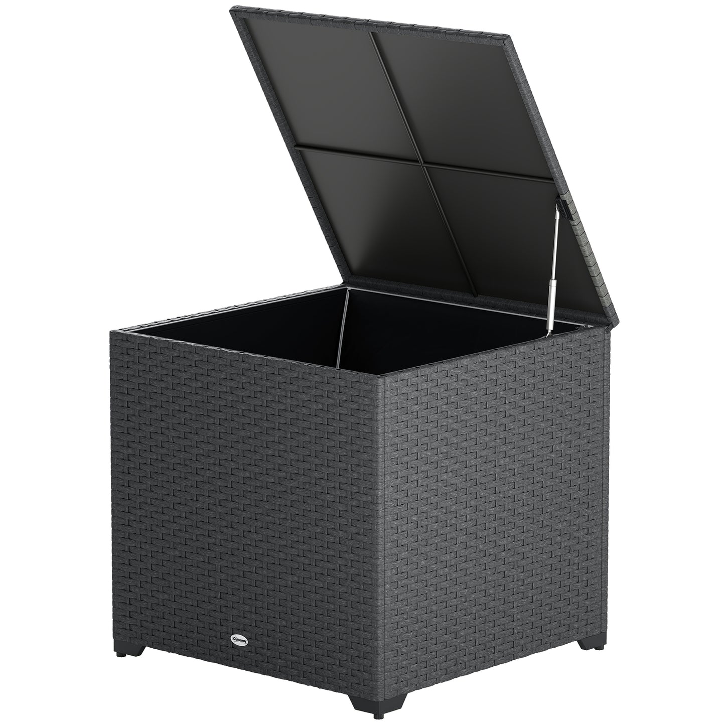 67-Gallon Rattan Deck Box with Waterproof Liner