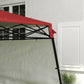 7' x 7' Garden Foldable Pop Up Gazebo Tent with Backpack & Inclined Legs Outdoor Party Canopy, Red & Black