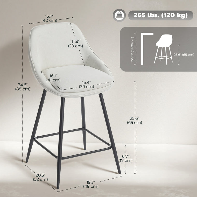 Set of 2 26" Swivel Barstools with Armrests