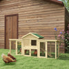 Wooden Chicken Coop with Rabbit Hutch, Run & Drawer