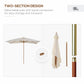 Patio Umbrella Market Patio Sun Umbrella Rectangle Cream White