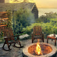 Outdoor Rocking Chair, Wooden Adirondack Outdoor Rocker with High Back, Slatted Seat, Oversized Rustic Patio Rocking Chair for Garden, Porch, Yard, Balcon, Dark Carbonized