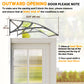 Window Awning Door Canopy, Polycarbonate Front Door Outdoor Patio Cover, Sun Shelter, Hollow Sheet, 43.3" x 23.6", Clear