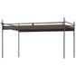 10' x 10' Outdoor Gazebo, UPF30+ Retractable Pergola Canopy, Free Standing Metal Pergola Kit, Brown