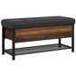 Shoe Storage with Seat, Upholstered Hallway Bench, Shoe Bench with Flip Top and Hidden Space for 4 Pairs of Shoes