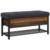 Shoe Storage Bench with Flip Top - Rustic Brown