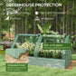 6' x 3' Metal Planter Box with Cover, Raised Garden Bed with Mini Greenhouse for Herbs, Vegetables, Green and Silver