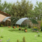 Galvanized Large Metal Chicken Coop Cage Walk-in Enclosure Poultry Hen Run House Playpen Rabbit Hutch with Cover for Outdoor Backyard