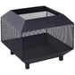 17" Outdoor Fire Pit with Fire Poker, Wood Burning Firepits, Portable Firepit for Patio Backyard Bonfire Camping, Black