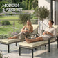 Chaise Lounge Chairs Outdoor, Set of 2 Wicker Patio Lounge Chairs with 5-Level Adjustable Backrest, Cushion