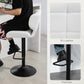 Swivel PU Leather Barstools Set of 2 Adjustable Bar Stools with Footrest Back for Kitchen Counter Dining Room White