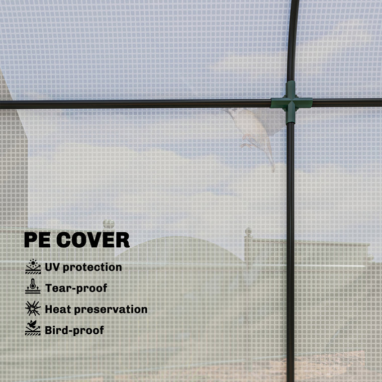 6' x 2' x 6.6' Portable Greenhouse with Roll-Up Door and Window