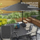 Umbrella Base Plastic Umbrella Stand for Cantilever Umbrella with Wheels, Heavy Duty Umbrella Stand, Water/Sand Filled