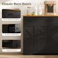 47" Buffet Cabinet with Soft-Close Hinges, Farmhouse Sideboard with 3 Drawers, Adjustable Shelves and Spice Racks, Black